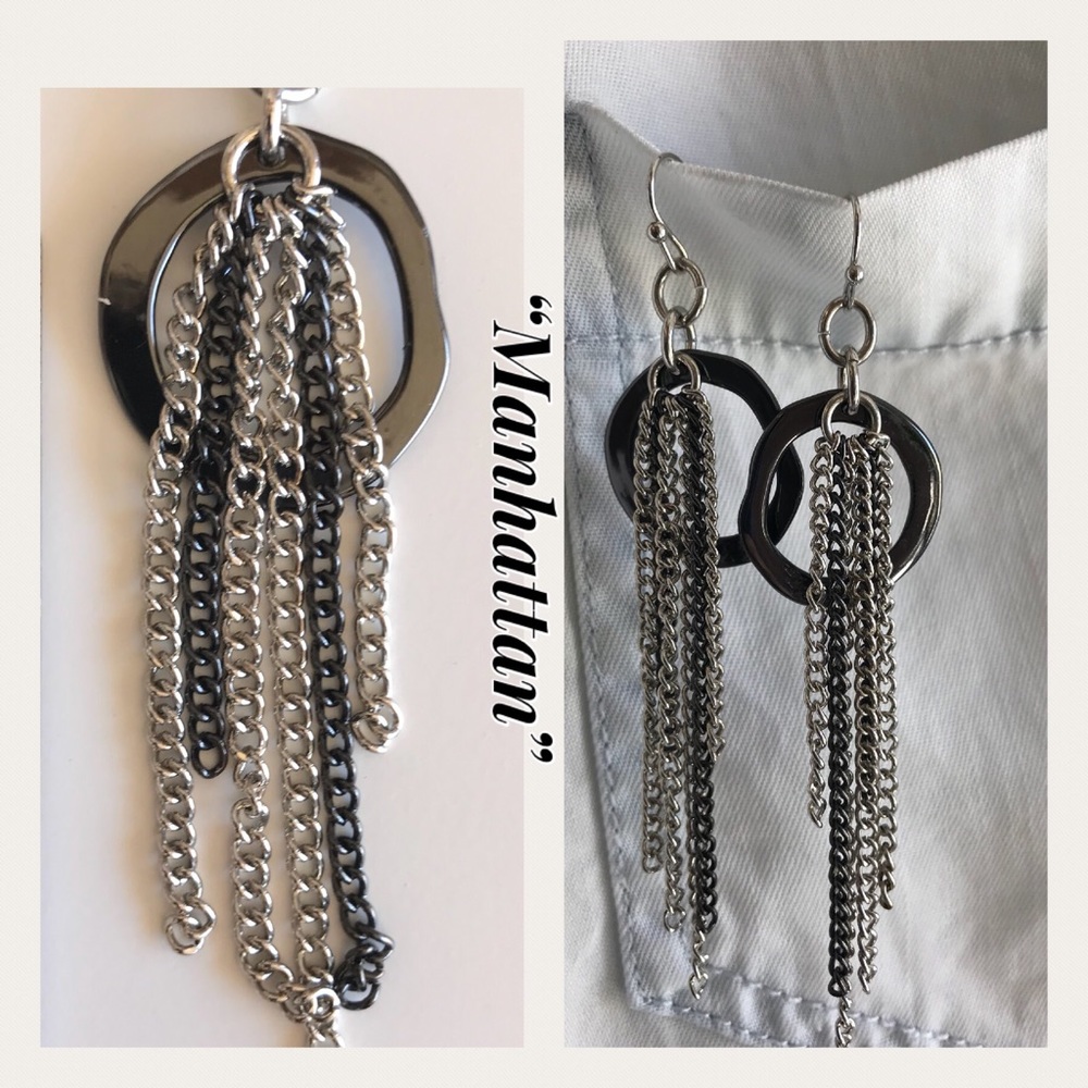 “Manhattan” earrings by Premier silver dangle